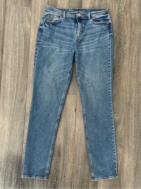 Women’s Mid Rise Boyfriend Jeans Blue Faded Denim Wash Old Navy Casual Straight
